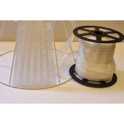 Taśma z organzy 20mm- złamana biel (48m)